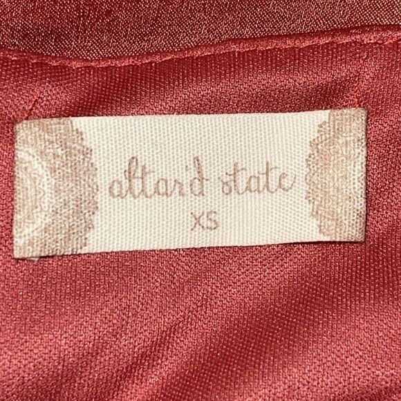 Altar'd State Anniston Cowl Neck Satin Cami Mini‎ Dress Red Salmon XS NWT - Picture 6 of 10